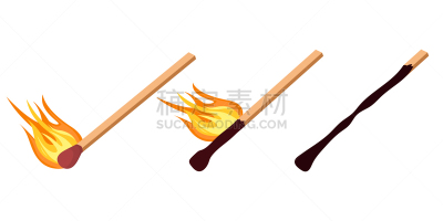 绘画插图,火柴,矢量,分离着色,白色背景,热,大篝火,背景分离,易燃品,简单