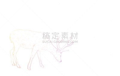 彩虹,鹿,动物插画,侧面视角,照相写实主义,食草动物,荧光色,平和,一个物体,红棕色马