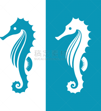 白色,海马,蓝色,分离着色,鸡尾酒,自然,摆拍,海洋,剪影