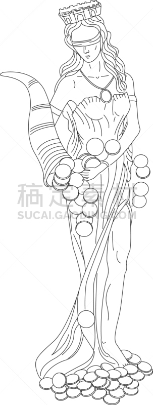 福图纳,直的,运气,希腊,女人,自然美,古董,品牌名称