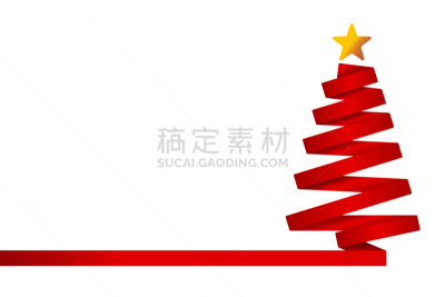 红色,圣诞树,缎带,季节,冬天,做,问候,弯曲,庆祝,装饰