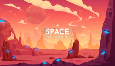 空的,背景,幻想,太空,外星人,地形,平视角,计算机,休闲游戏,波兰