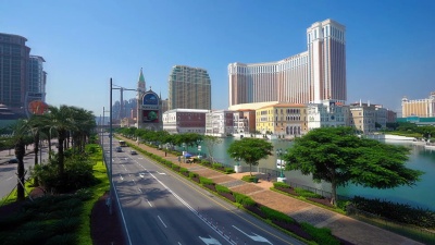 中国澳门美丽的建筑与城市生活