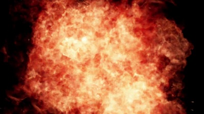 逼真的 爆炸和爆炸。VFX元素。