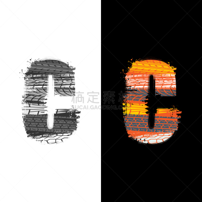 轮胎印,英文字母C,汽车,运动跑道,文字,运动,字母,信函,迅速,剪影