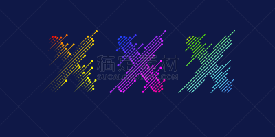 英文字母x,条纹,标志,拉丁文,活力,色彩鲜艳,多样,数字1,字母