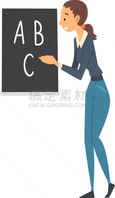 黑板,教师,女性,可爱的,人,字母表次序,室内,站,挨着,教育