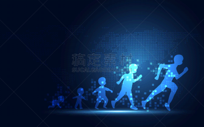 未来,人,数字化显示,婴儿,区块链,5G,新创企业,数据,商务,发展