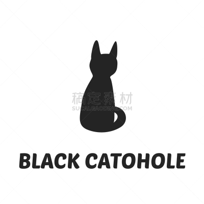 高雅,猫,黑色,动物手,分离着色,可爱的,宠物,明信片,暗色,绘制
