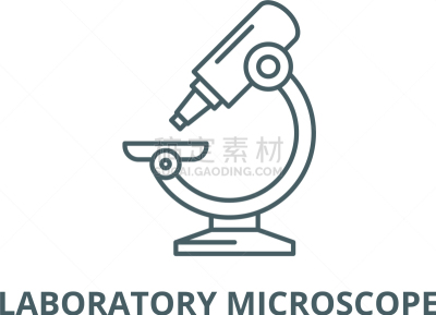 显微镜,实验室,线图标,直的,生物学,微生物学,商务,健康保健,科学家,技术