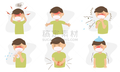 男性,性格,与众不同,插图画家,健康保健,眩晕的,头痛,泰国,儿童,病毒