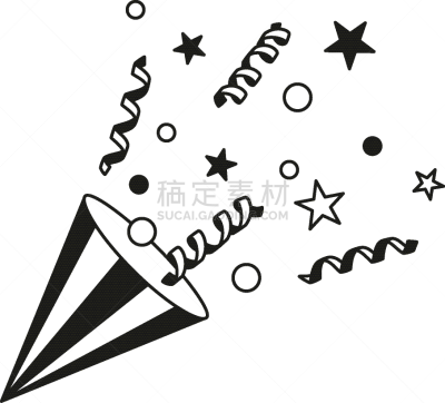 快乐拉炮,黑白图片,事件,螺线,周年纪念,婚礼,传统节日,剪影,祝贺