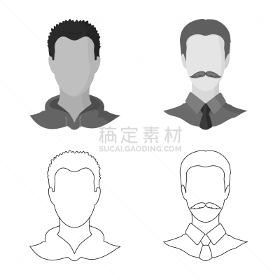 照片,图标集,设计师,金色头发,发型,小胡子,头发,专业人员,男人,绿色