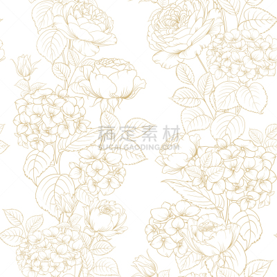 玫瑰,纺织品,式样,四方连续纹样,壁纸,八仙花属,模板,自然美,装饰物,花