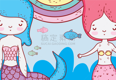 女人,水下,鱼类,美,可爱的,自然美,头发,发型,尾巴,虚构