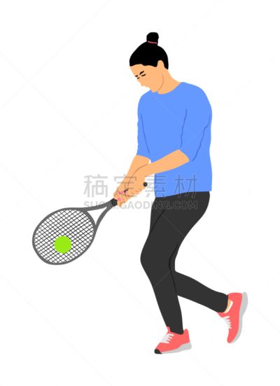 sport woman tennis player isolated on white