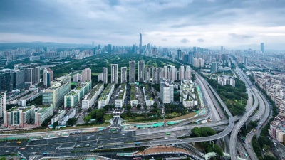 中国深圳城市风光延时摄影