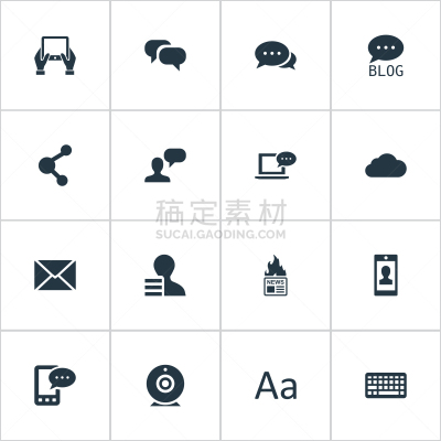 极简构图,计算机图标,传媒,单词,男人,布置,沟通