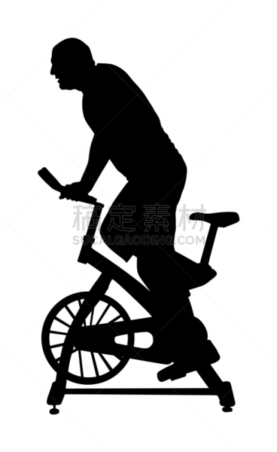 男人,学校体育馆,健身车,脚踏车,健康保健,人,训练,剪影,休闲,热身