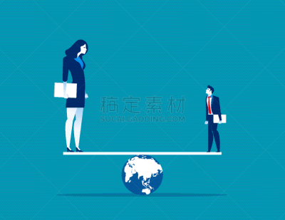 小的,平衡,商务,巨大的,商务人士,男商人,女商人,人,男人,女人
