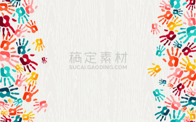 手印,人,部落艺术,彩色背景,创造力,团队,概念,多样,太空,装饰