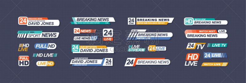 tv live news bars set