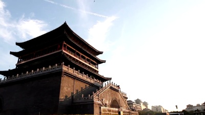 紫禁城全景寺庙时光流逝