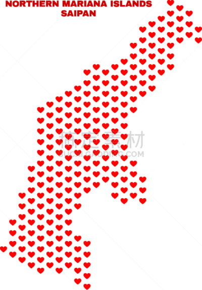 塞班岛,动物心脏,镶嵌图案,分离着色,自然地理,可爱的,华丽的,红色