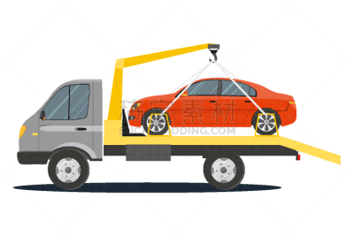汽车,拖运卡车,分离着色,白色,红色,安全的,概念,意外事件,撤退