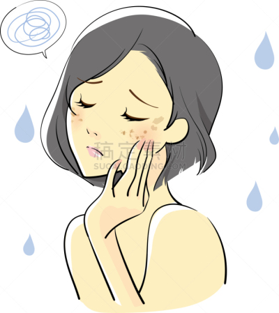 女性,可爱的,纯净,游击手,女人,玷污的,20到29岁,30到39岁,雀斑,绘画插图