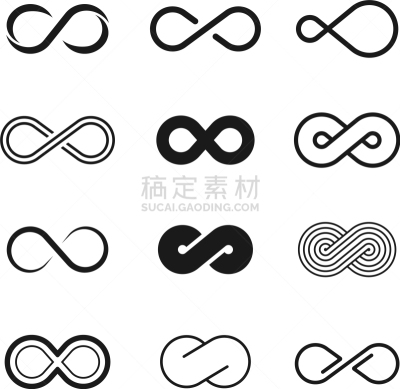 几何形状,永远,图标,脚踏车,模板,圆形,错觉,无限,弯曲
