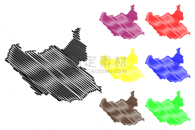南苏丹,边界,草图,乱画,潦草,轮廓,自然地理,白色,剪影