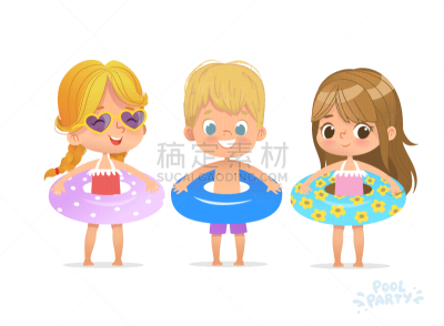 传统节日,夏天,绘画插图,卡通,太阳镜,乐趣,女孩,时间,平坦的,矢量