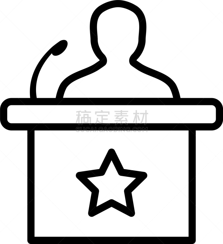 演说家,移动应用程序,扁平化设计,线图标,分离着色,商务,人,发言人,男人,演讲