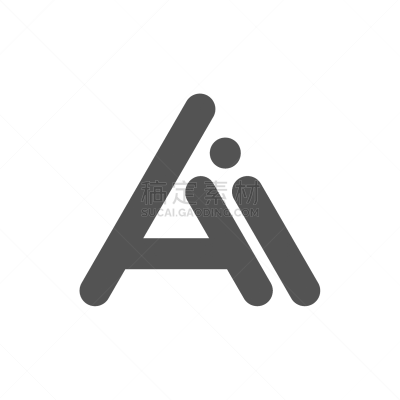 initial lowercase letter ai logo gradient