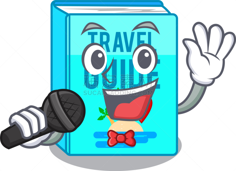 性格,支架,旅行指南,旅行者,可爱的,做计划,旅途,唱,布置,旅行