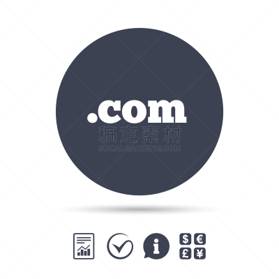 com域名,标志,图标,网上交友,平坦的,创造力,电子邮件,几何形状,概念,演讲