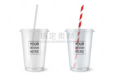 realistic 3d empty clear plastic disposable