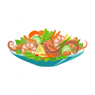 海产,主菜盘,牛排,蔬菜,素食,热,菜单,清新,午餐,烹调