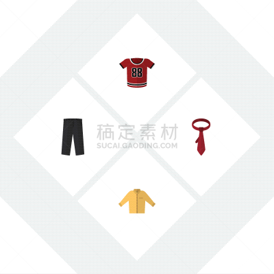 衣服,榕树,领巾,计算机图标,平坦的,白色,制服,红色,布置