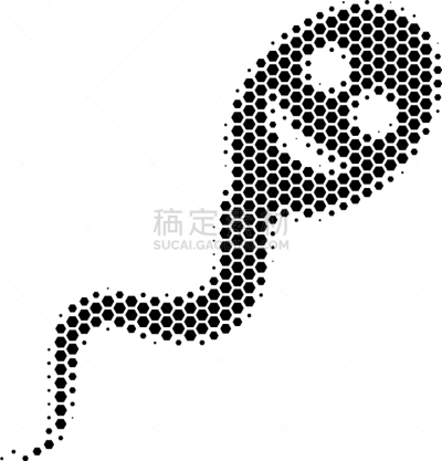 六边形,精子,幸福,可爱的,微生物学,斑点,图像,吸血动物,表情符号,点染
