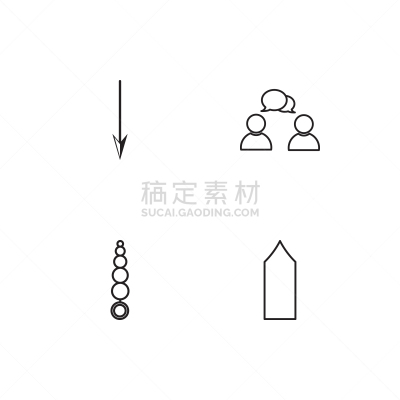 轮廓,直的,计算机图标,简单,矢量,人,标志,石洞壁画,布置