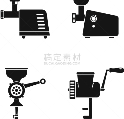 绞肉机,制造机器,图标集,过时的,食品,钢铁,设备用品,牛肉,烹调,复古