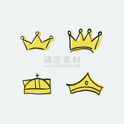 插画,华丽的,王冠,华贵,冠状头饰,公主,绘制,手写,问候