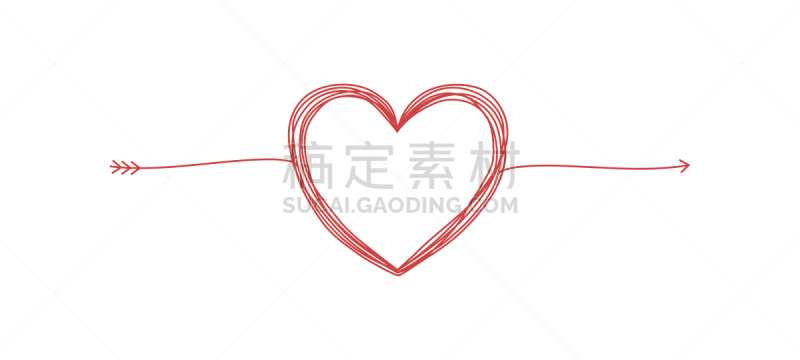 缠结的,矢量,手,心型,形状,绘画插图,潦草,箭头符号,摇滚乐,分割