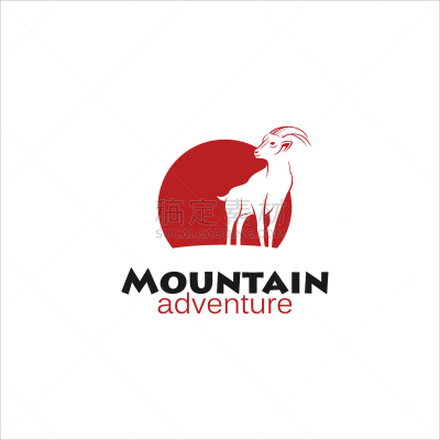 mountain goat logo design