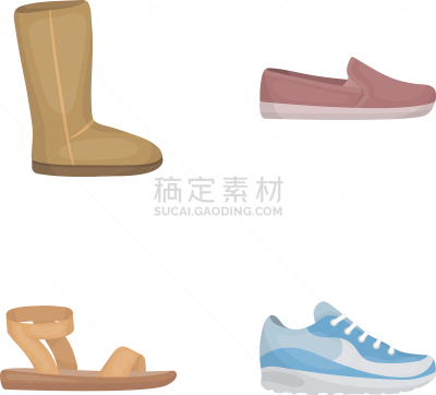 褐色,二流子,靴子,茶色,毛皮,冬天,夏天,图像,矢量,收集