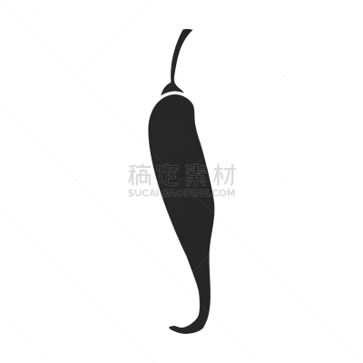 pepper iconblack icon isolated on