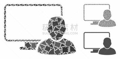 使用电脑,计算机图标,男孩,人,一个物体,男人,不规则的,斑点,办公室职员,构图