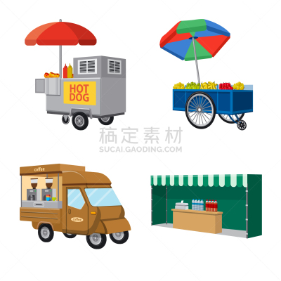 货亭,标志,商务,食品,小的,甜点心,市场营销,货摊,户外,布置